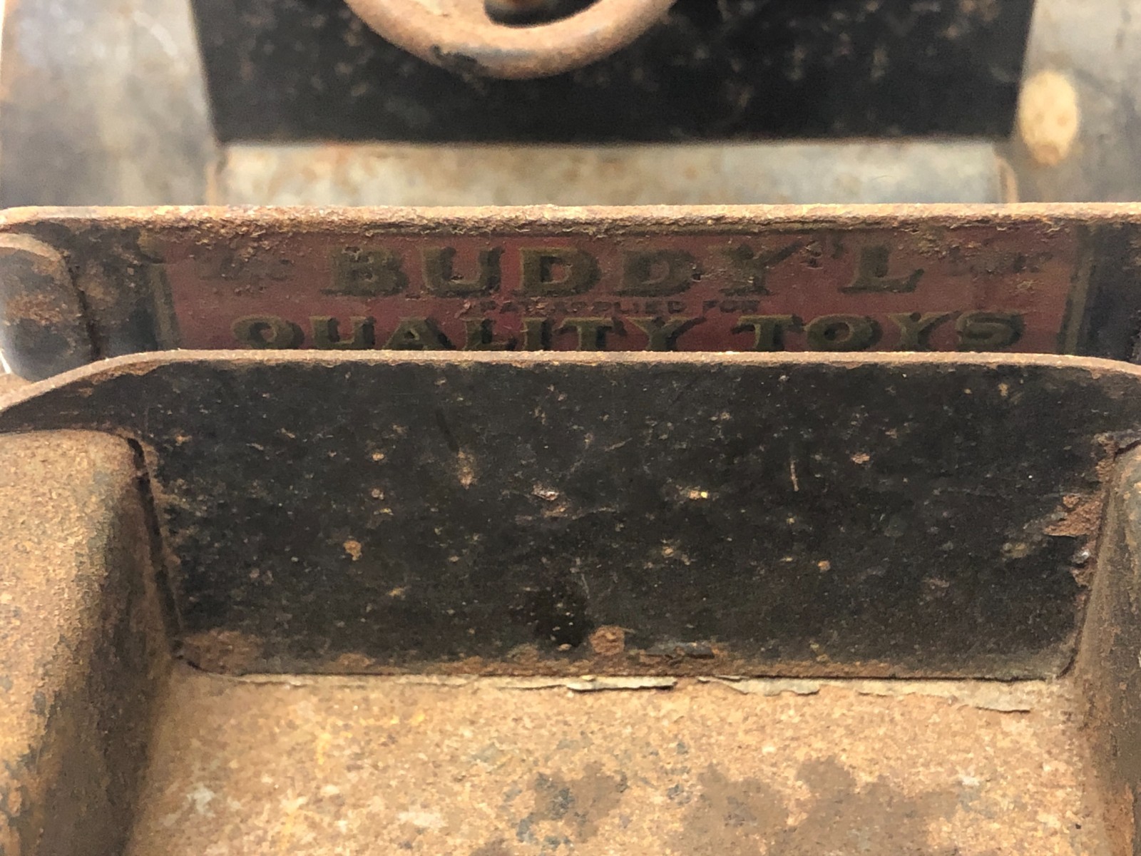 1927 Pressed Steel Buddy L Flivver Contractors Dump Truck 11″ Long Original