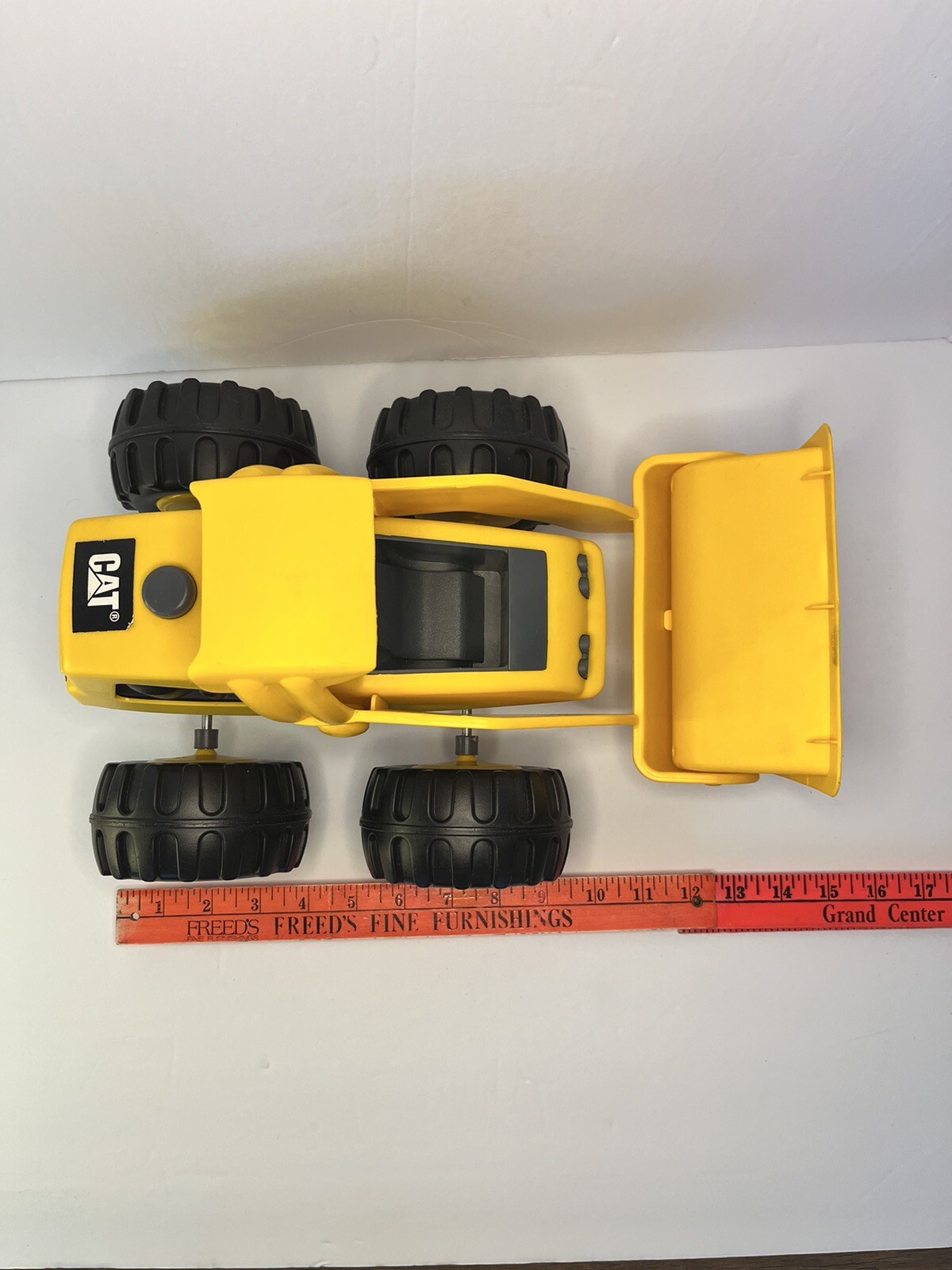 Caterpillar Toy Bulldozer Front Loader Plastic 8″ Toy State Toddler Yellow Black
