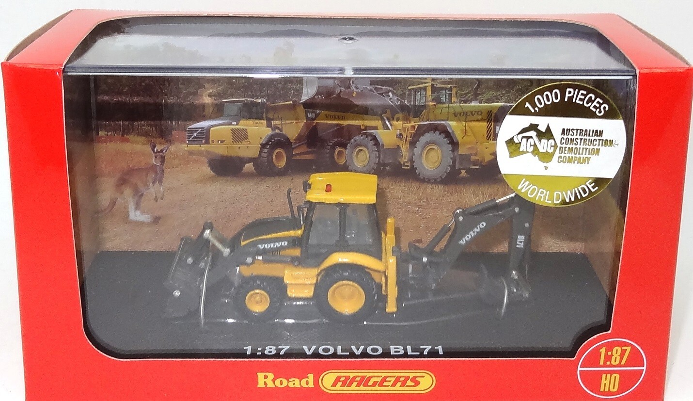 1:87 VOLVO CONSTRUCTION LOADER BACKHOE – NEW DIECAST IN DISPLAY CASE