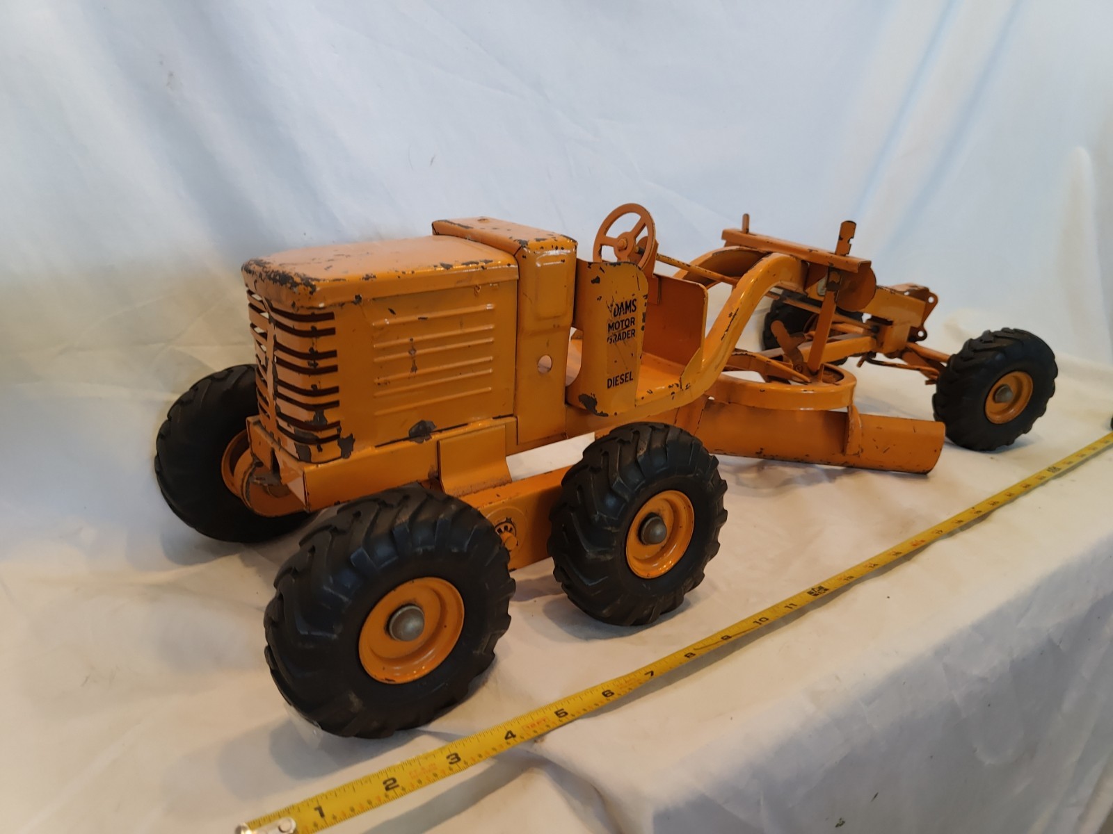 Doepke Model Toys Adams Road Grader Diesel Motor Steel 1950’s Vintage Nice Cond.