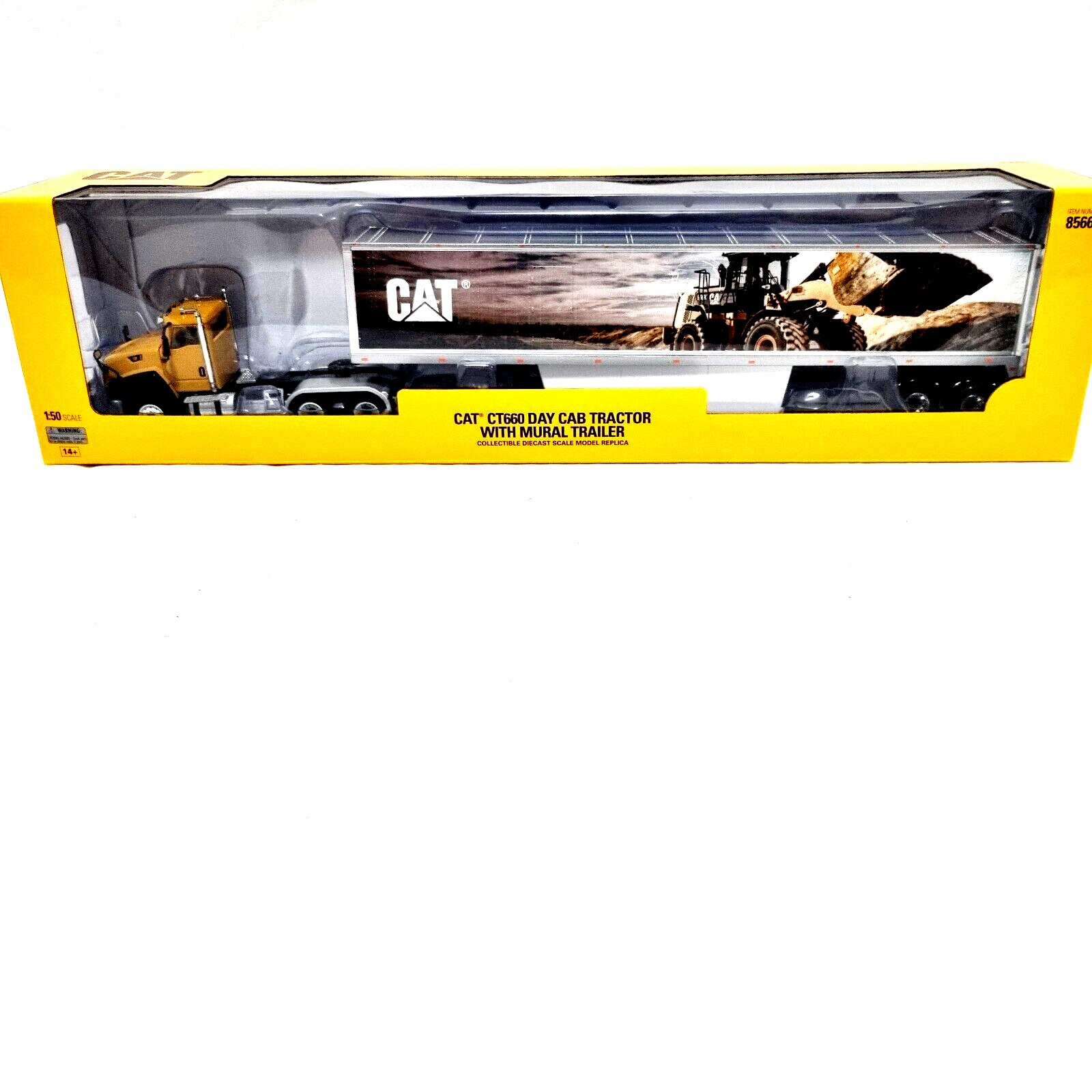 CAT Caterpillar 1:50 Truck Day Cab Tractor Mural Trailer CT660 Scale Die Cast