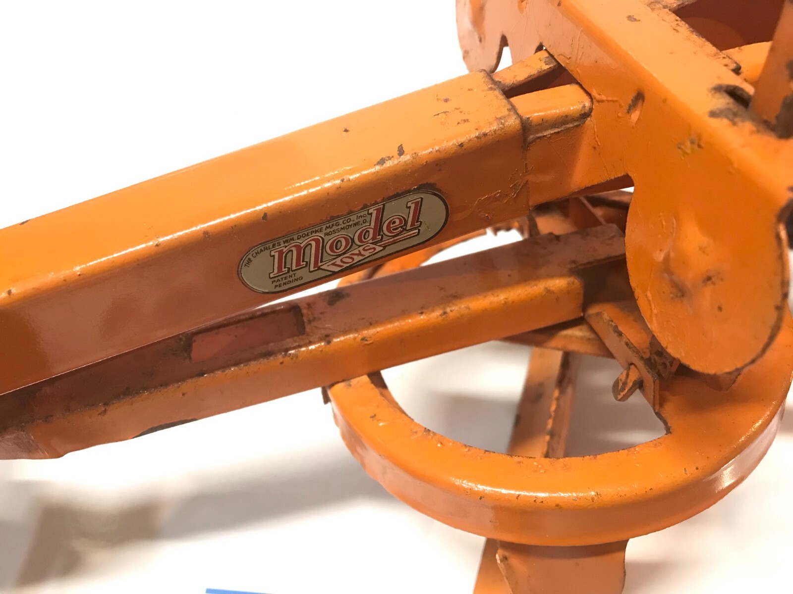 Vintage 1950’s 26″ Yellow-Orange Doepke Model Toys Adams Diesel Road Grader