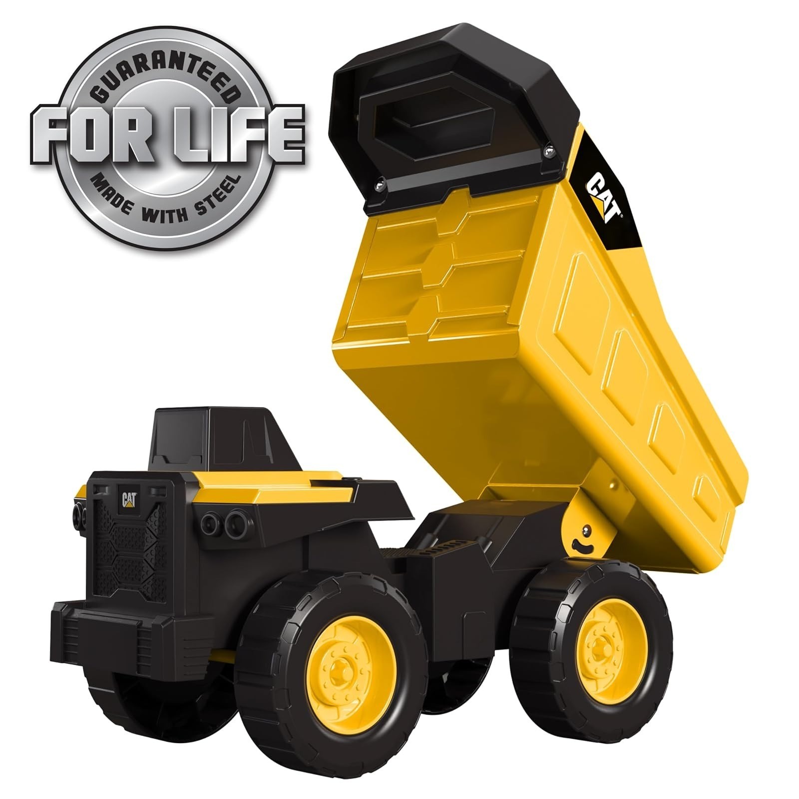 Cat Construction Toys, Real Steel Dump Truck – 12” Heavy Duty Steel Construction