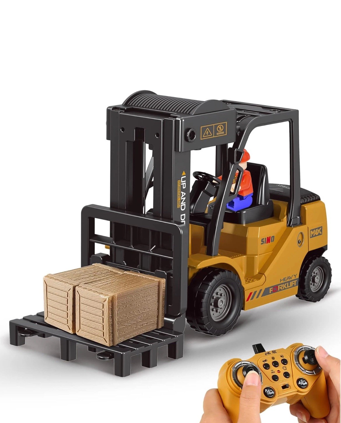 Remote Control Forklift 11 Channel Rc Forklift Cranes Construction Toys, w/Boxes