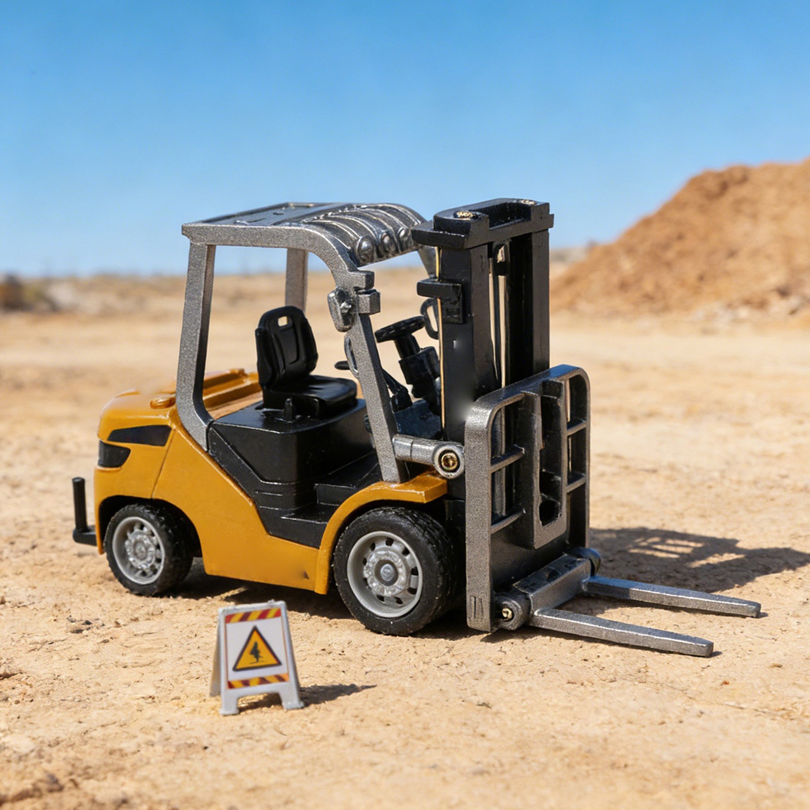 1/64 RC Forklift Toy Full Proportional Zinc Alloy For Construction Enthusia IABC