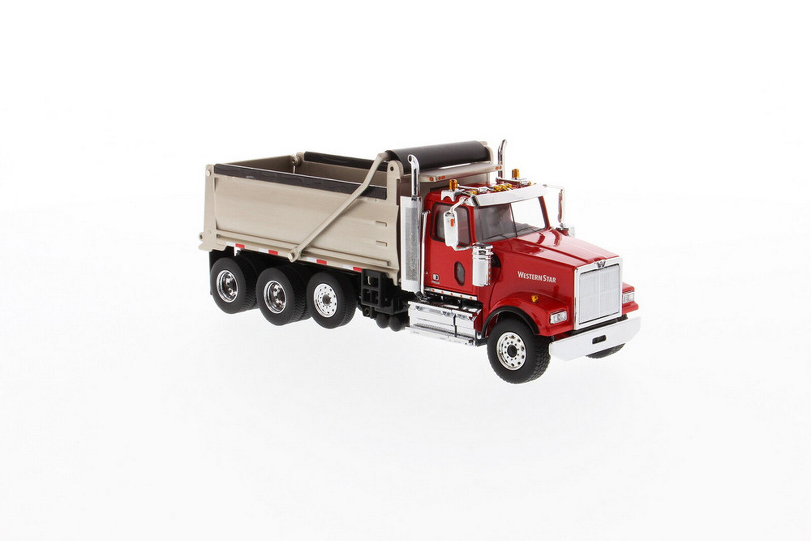 DM 1/50 Scale WESTERN STAR 4900 SF DUMP TRUCK Red Diecast Model Toy 71067