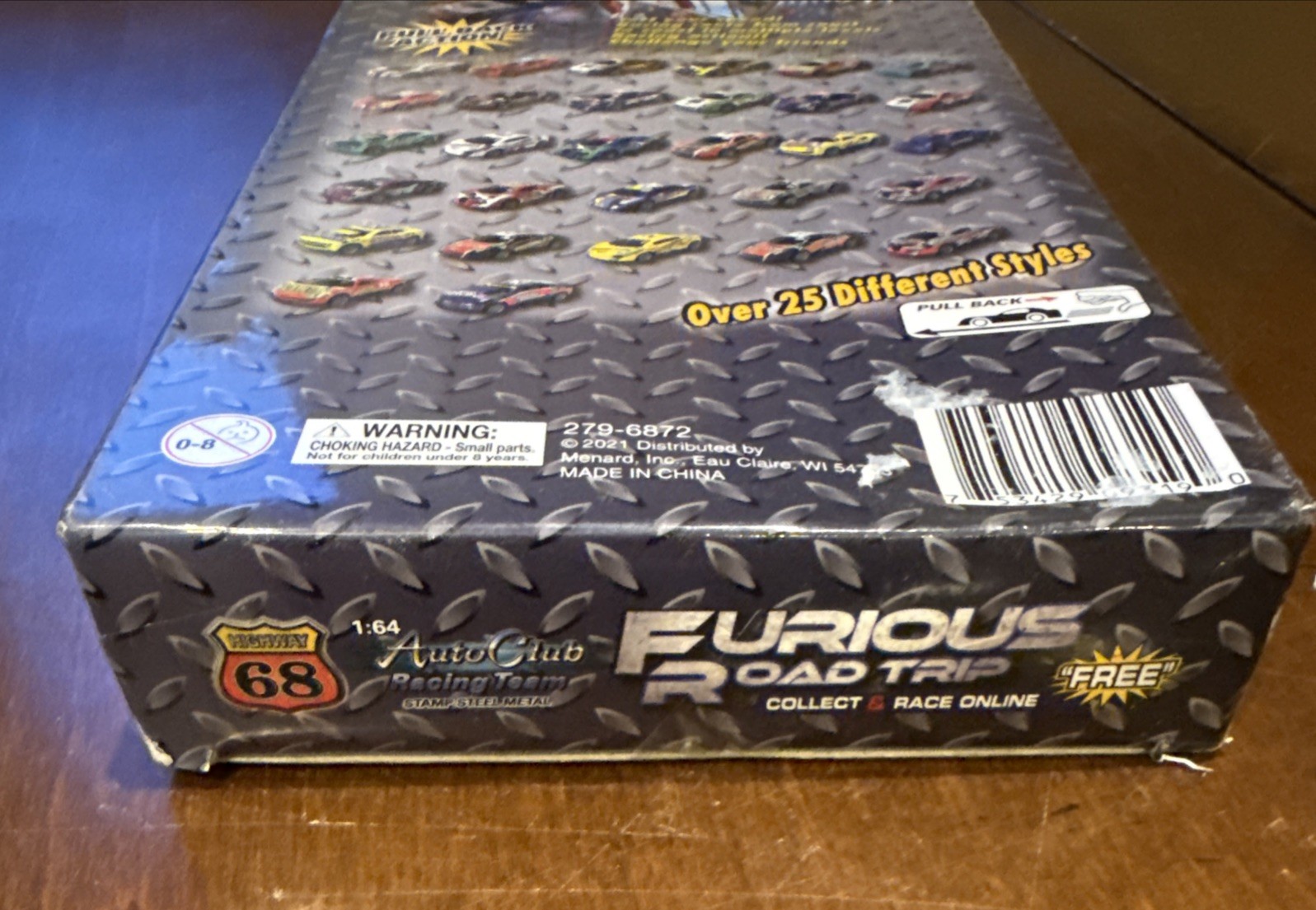 Hwy 68 Furious Road Trip 5 Race Cars Pull Back Action Set