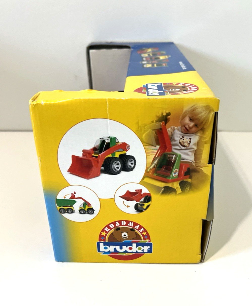 BRUDER ROADMAX STEER LOADER TRUCK 20060 RED YELLOW GREEN 2011 GERMANY GERMAN TOY