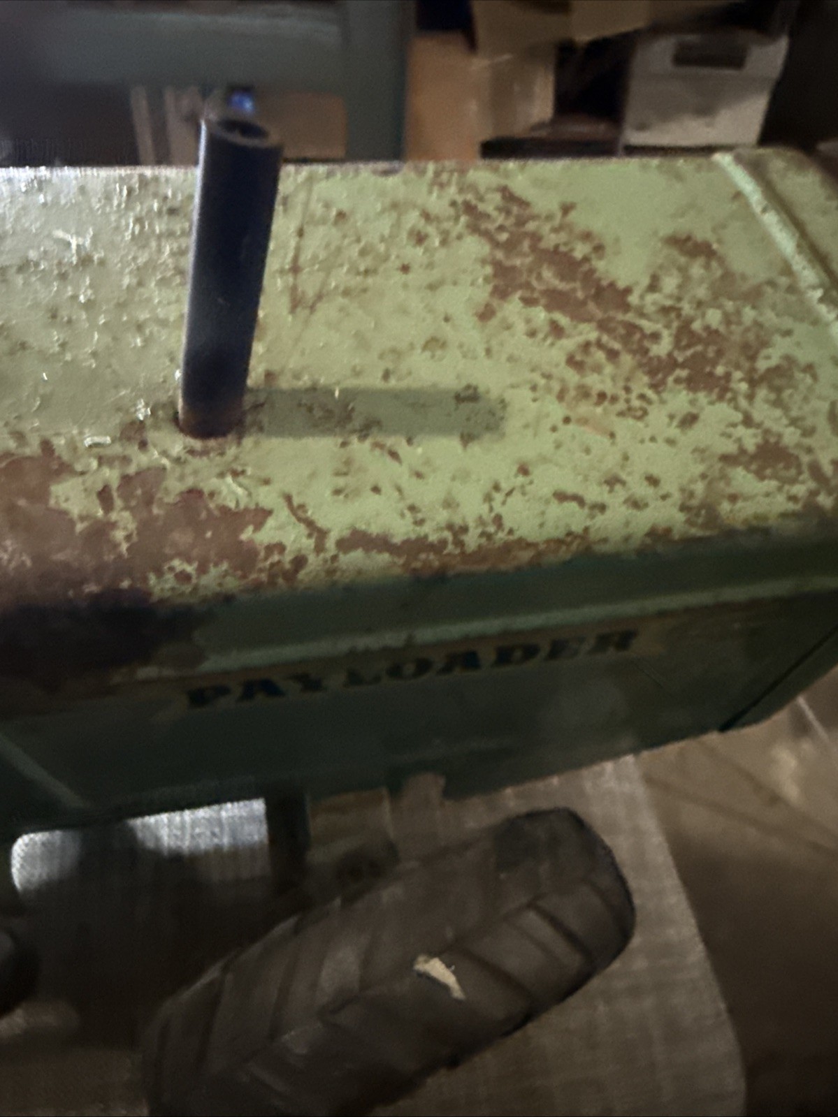Rare Vtg Nylint Hough H-25 Payloader Green Pressed Steel Construction Toy