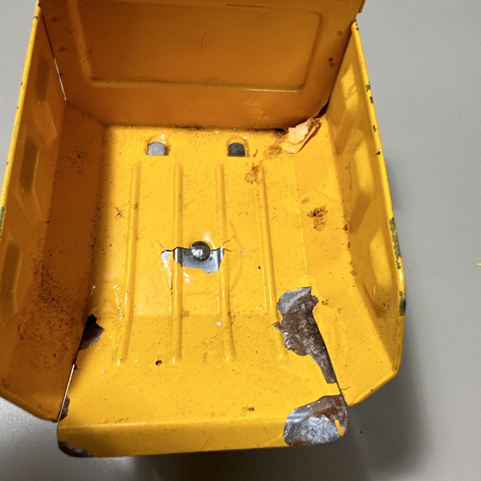VINTAGE BUDDY L TRUCK YELLOW B+L CONSTRUCTION CO ADVERTISING Toy