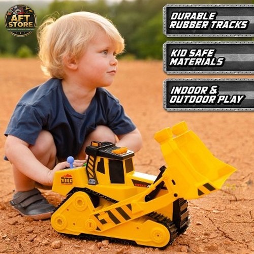 Maxx Action Bull Dozer Toy Vehicle – 16 inch with Lights & Sounds