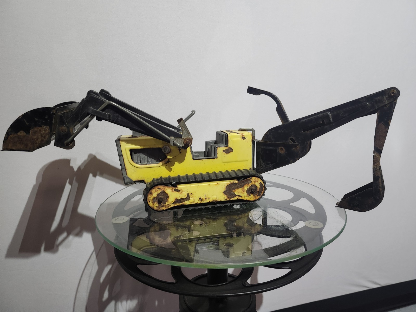 VTG Metal Tonka T-6 Track Front End Loader Backhoe Bulldozer
