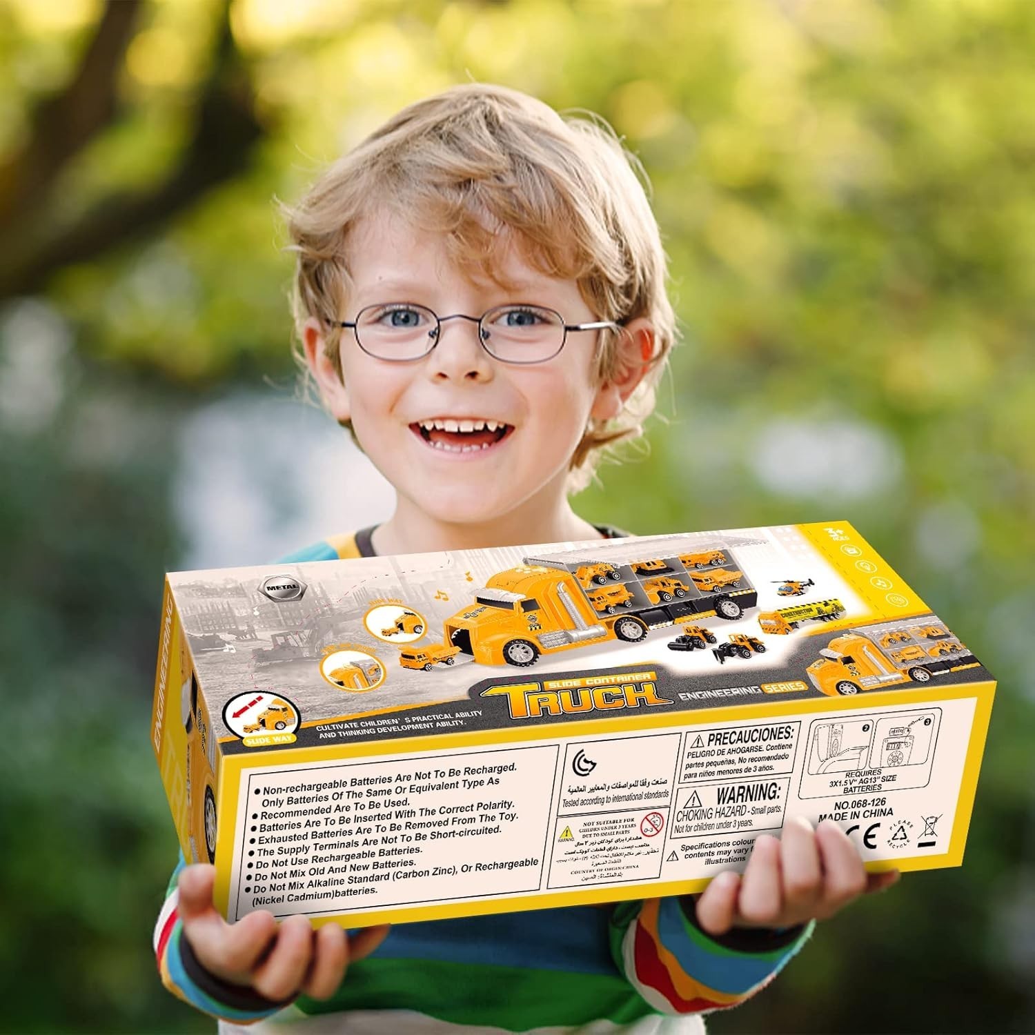 Imaginative 25-Piece Pull Back Construction Truck Playset for Ages 3-7