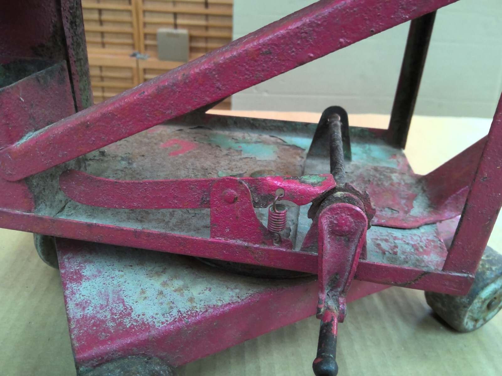 Vintage Red Keystone Ride ‘Em Pressed Steel Steam Shovel Toy 1930s