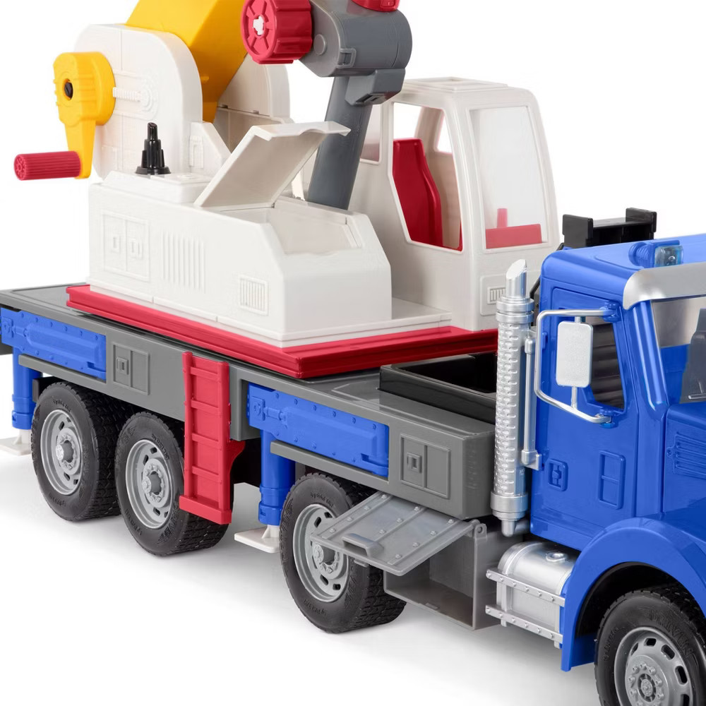 DRIVEN by Battat Jumbo Crane Truck Movable Arm Engine Sounds Lights Batteries