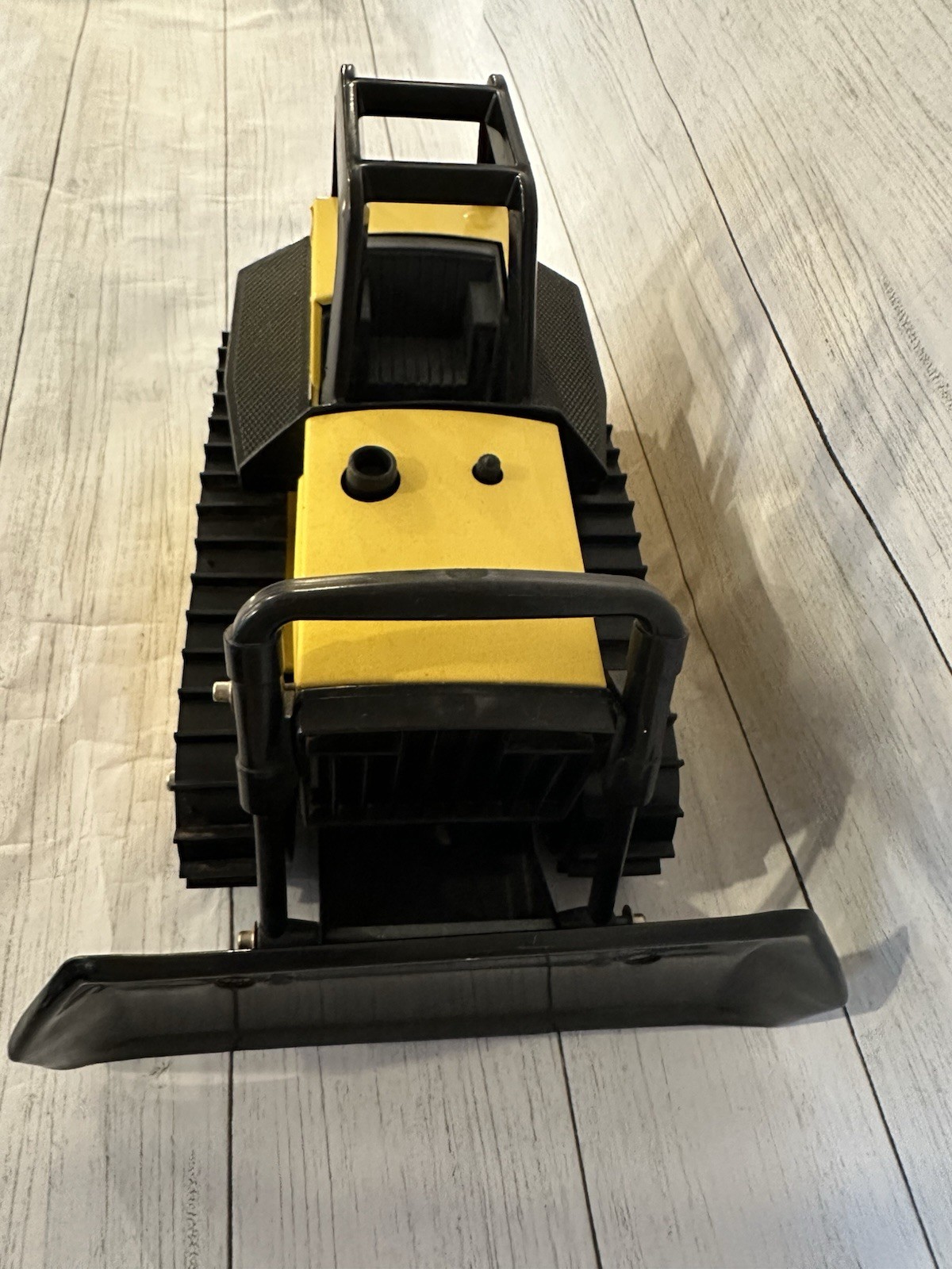 Vintage Tonka Trax Bulldozer ~ Pressed Steel Toy Made In USA 1980s GUC