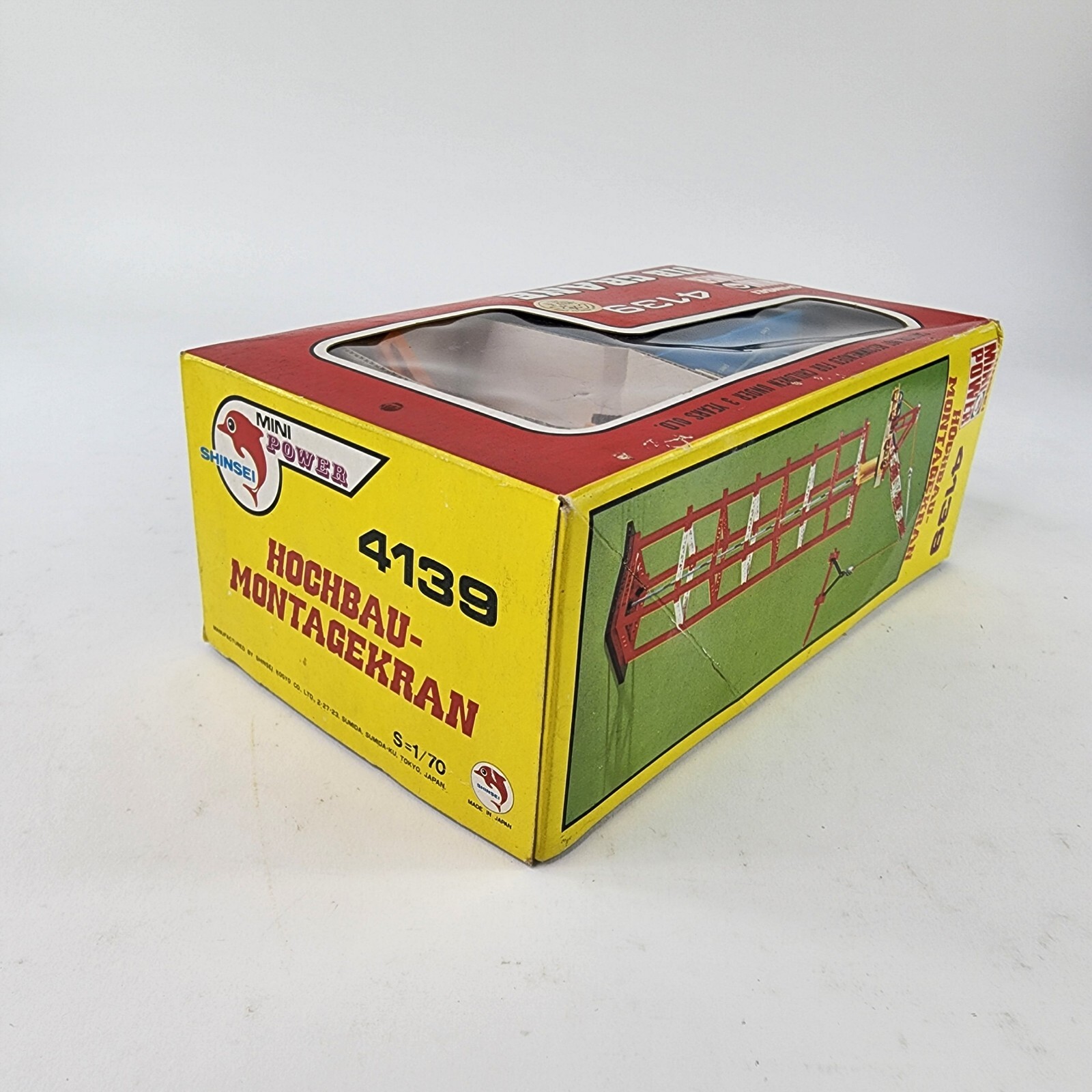 Shinsei Mini Power JIB CRANE 4139 Diecast Kit ORIGINAL COMPLETE RARE NOS NEW
