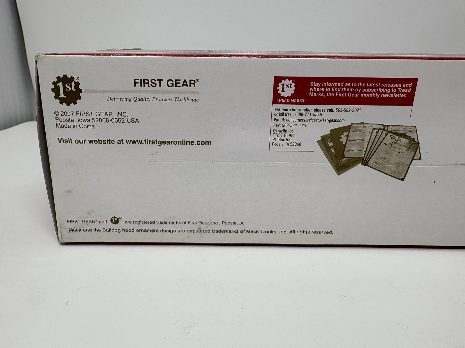 New! 1/50 First Gear Mack Granite MP Engine series With Triaxel Talbert Lowboy