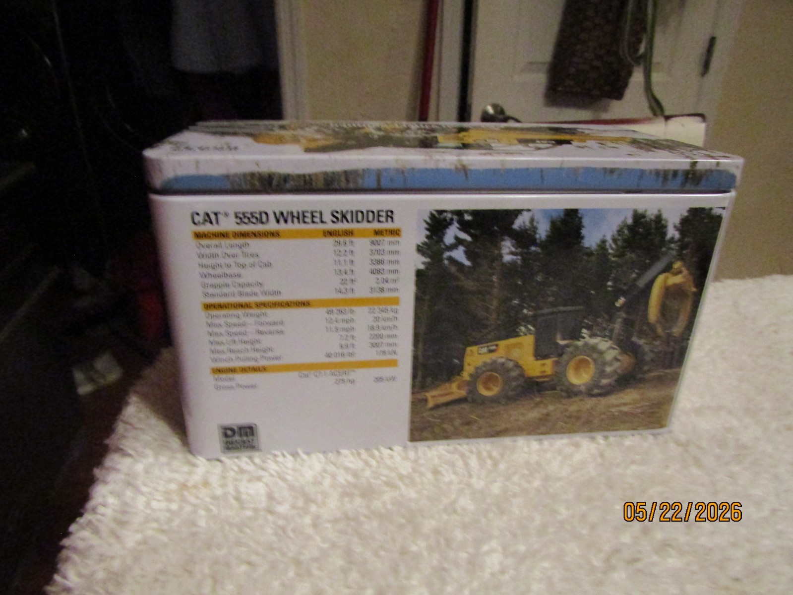 Diecast Masters 1:50 Cat 555D Wheel Skidder BOX & Packaging ONLY 85932 2016