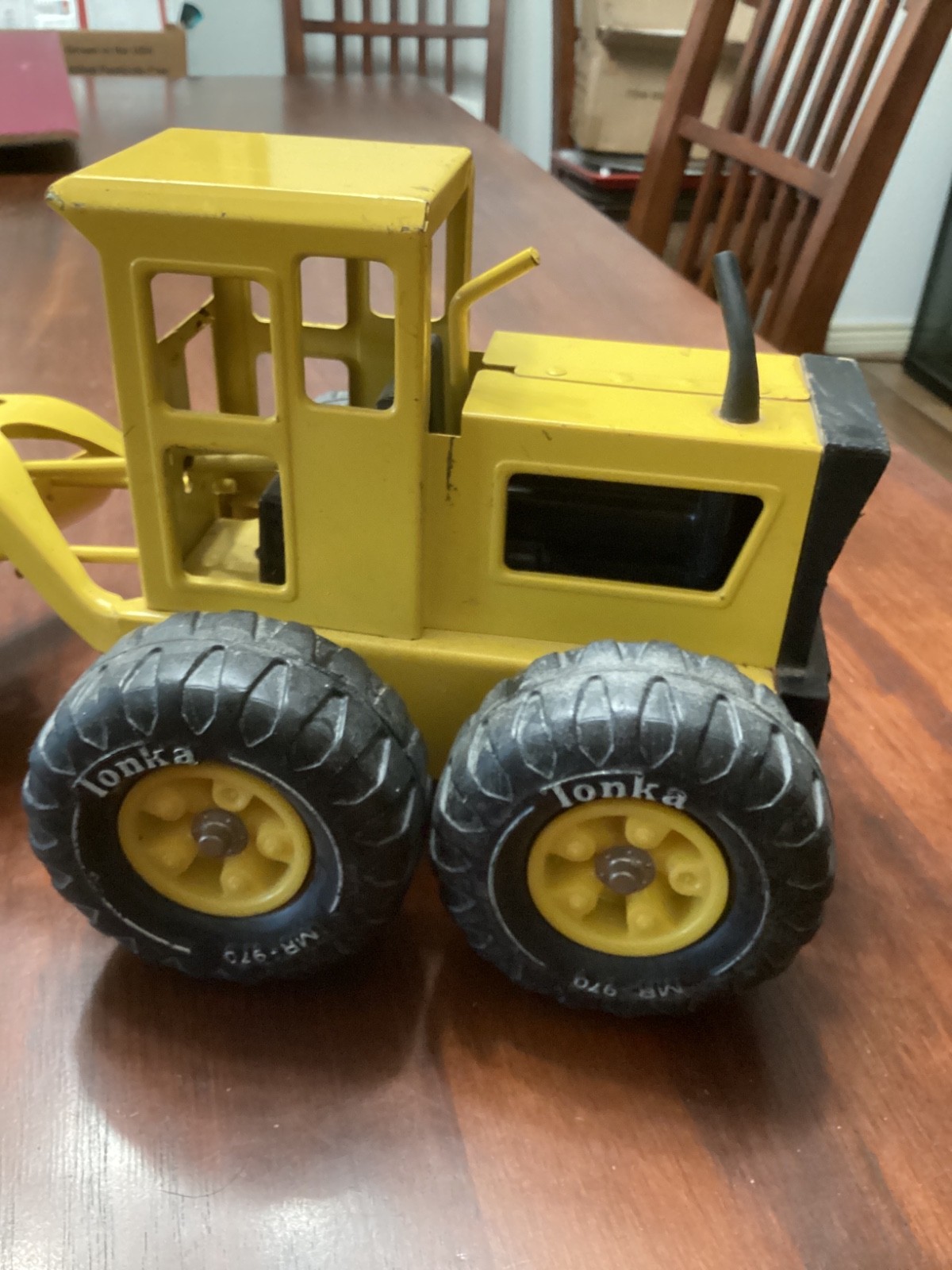 Vintage 1970s Tonka Road Grader MR 970 Pressed Steel Construction Toy