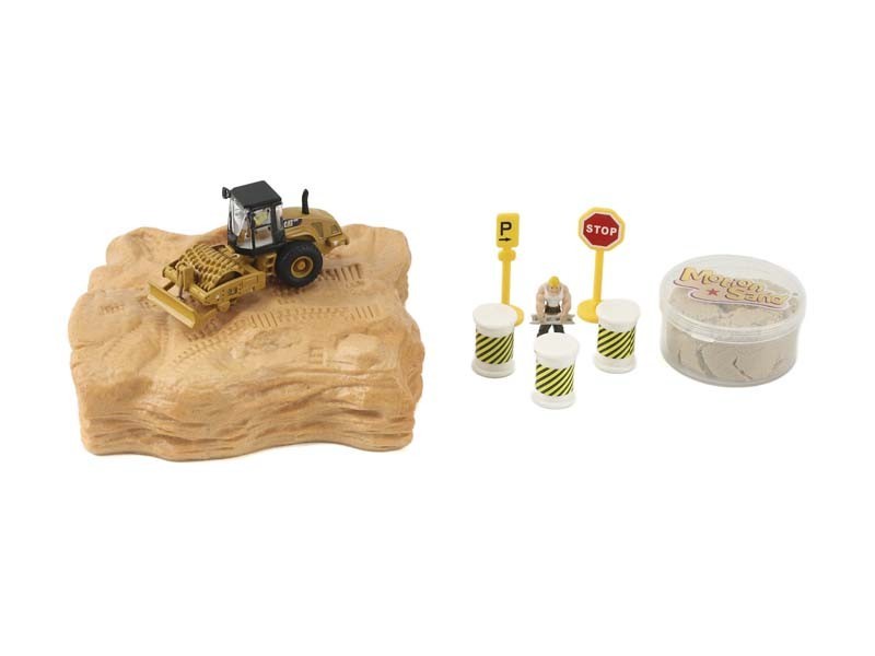 CAT CS56 Padfoot Roller Playset Diecast 1:87 Scale Model – Diecast Masters 84555