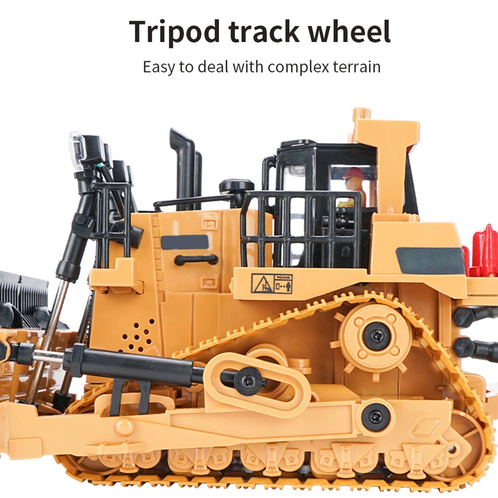 RC Bulldozer, 1:24 Scale Remote Control Bulldozer, 2.4GHz 9 Channel RC Constr…