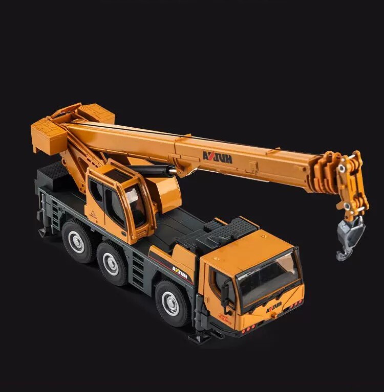 1/50 Crane Truck Construction Vehicle Model Diecast Metal Engineering Toys Gift