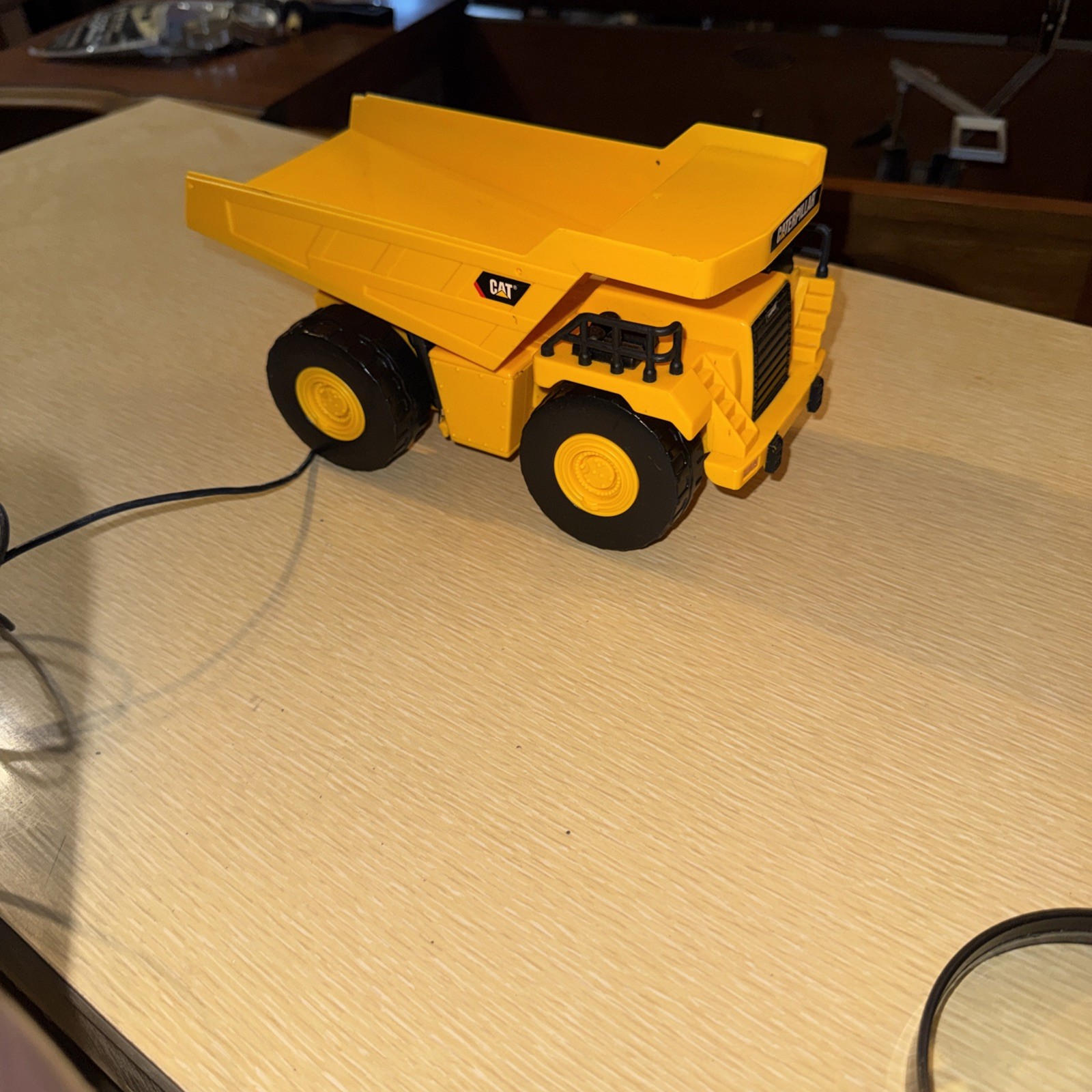 Vintage Toy State CAT Caterpillar Wired Remote Control Dump Truck Working 1990s