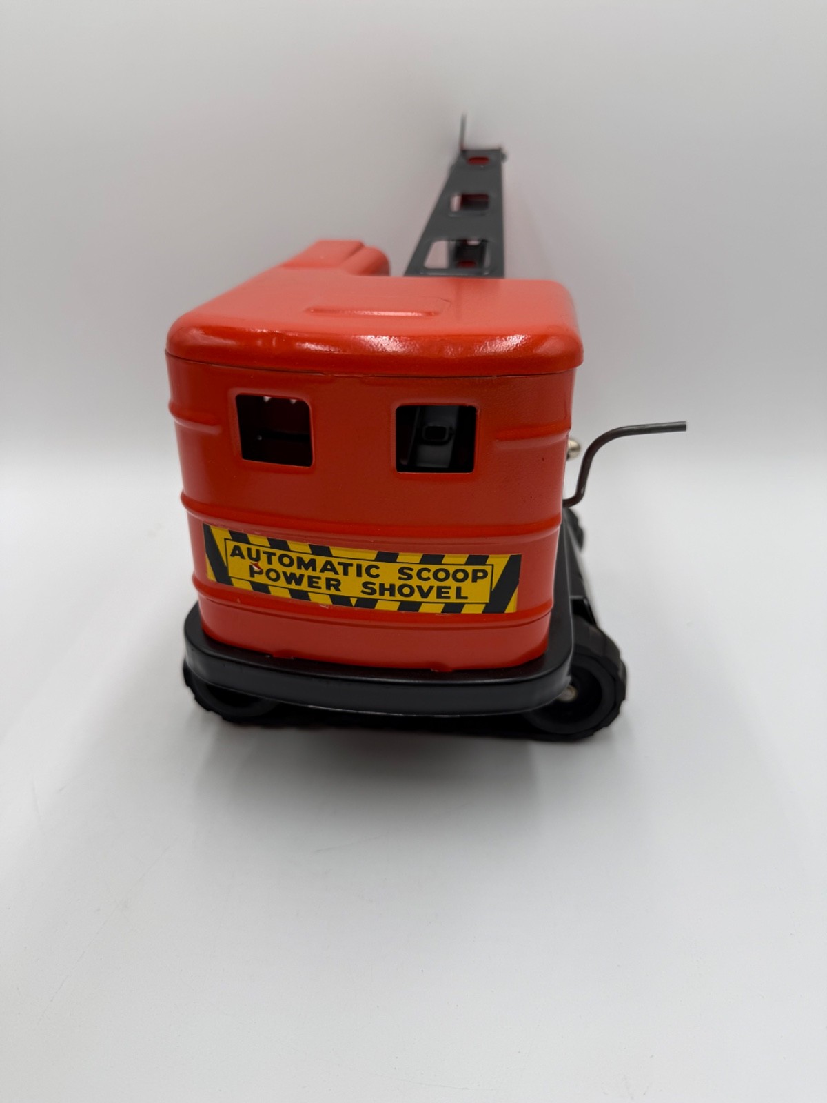 Vintage Steel Power Shovel Excavator Orange Comes with Original Box Very Nice!