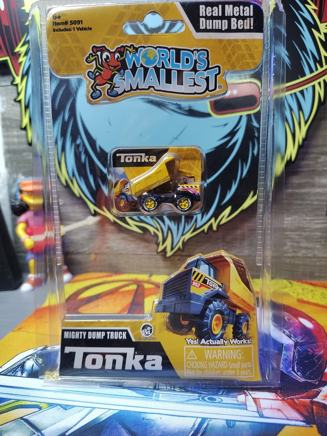 World’s Smallest Mini TONKA Mighty Dump Truck Miniature Micro Toy Metal Dump Bed