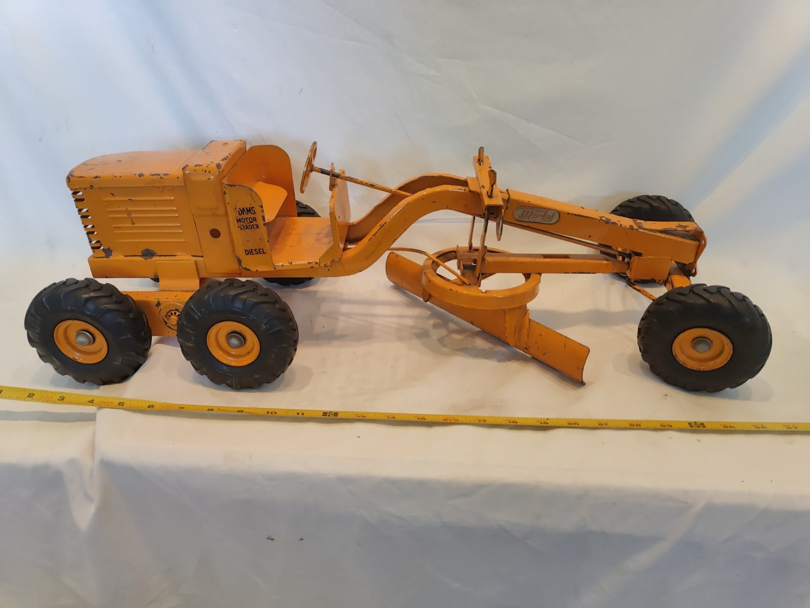 Doepke Model Toys Adams Road Grader Diesel Motor Steel 1950’s Vintage Nice Cond.