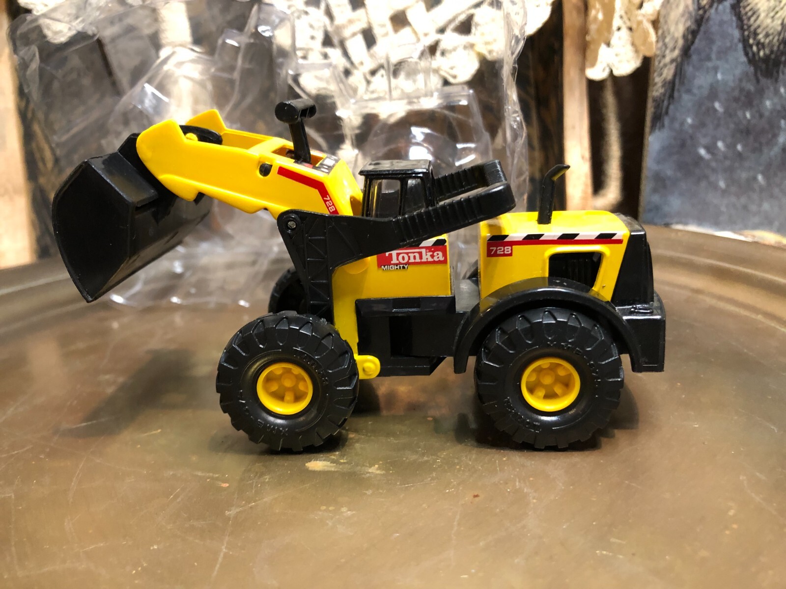 Vintage Maisto Tonka Wheel Loader 728 3″ tall 1998 Steel Body NO BOX *C2