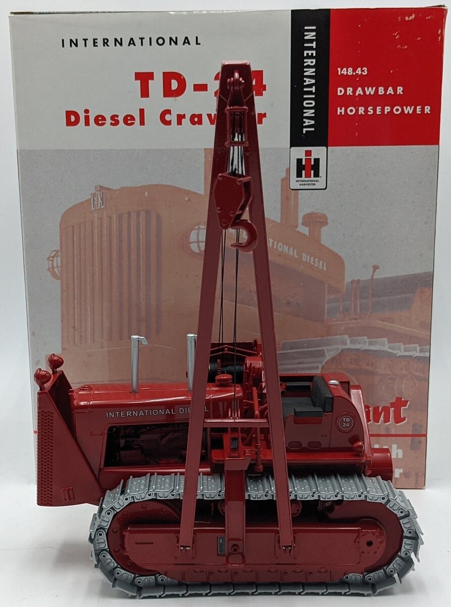 SpecCast ZJD-1534 1:25 Diecast Intl. Harvester TD-24 Crawler W/Pipe Layer NIB