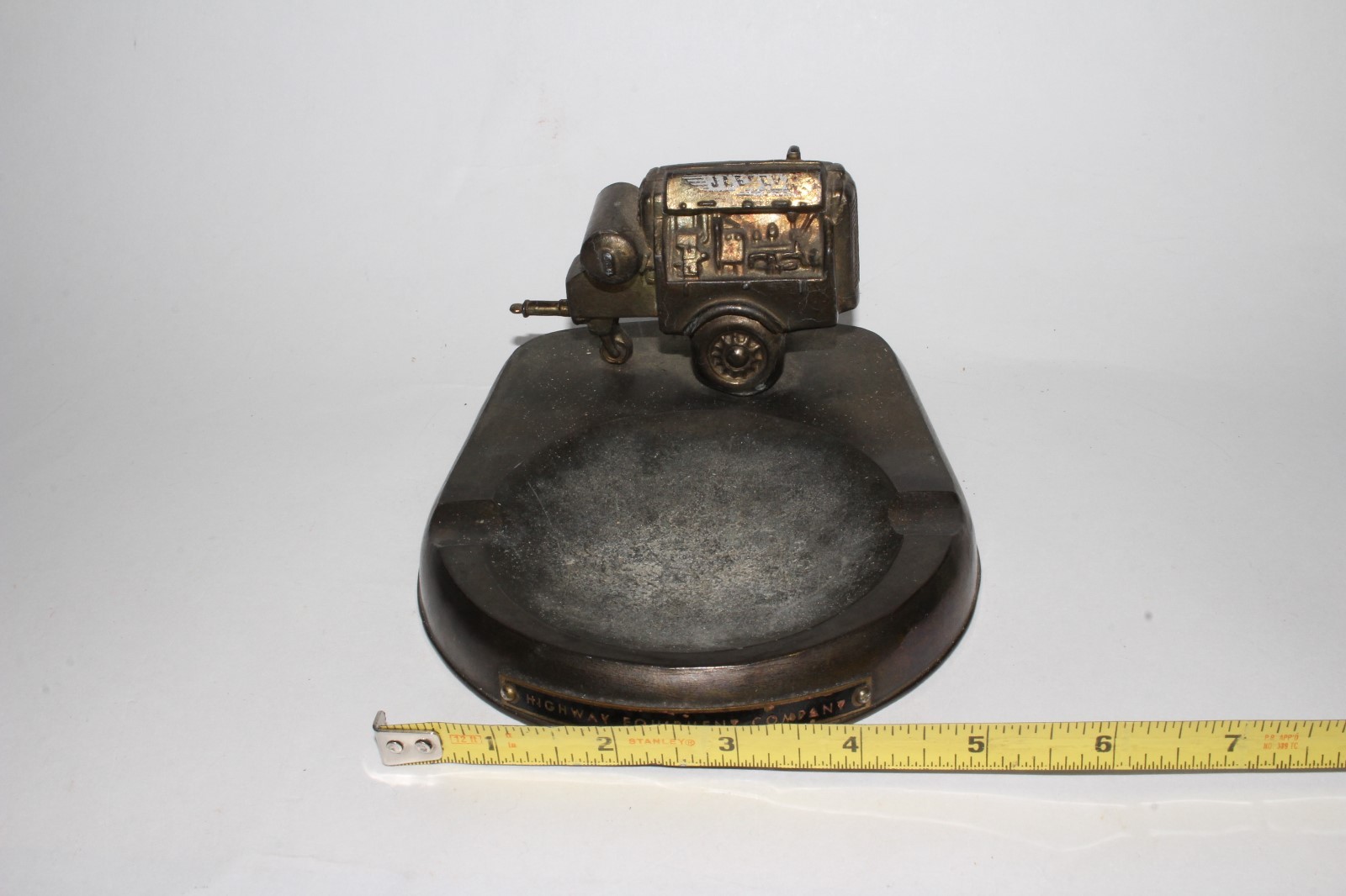 1930’s Jaegar Air Compressor Pot Metal Promo Ashtray, Original