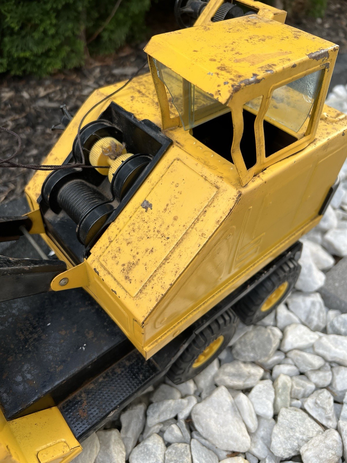 Vintage 70s Nylint Jumbo Michigan Pressed Steel Crane
