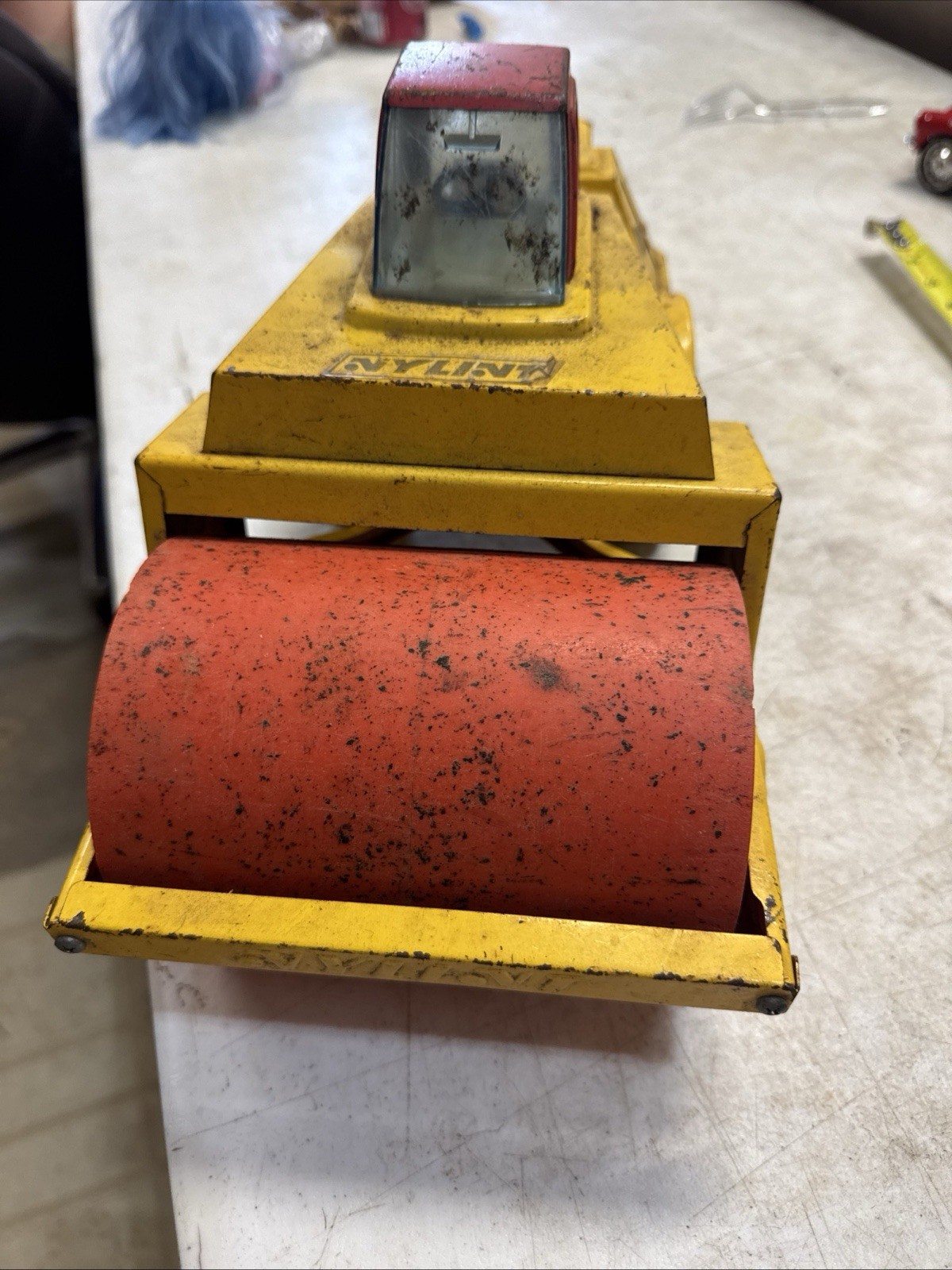 Vintage 1960’s NYLINT Pressed Steel Turbo-Power Articulating Steam Roller