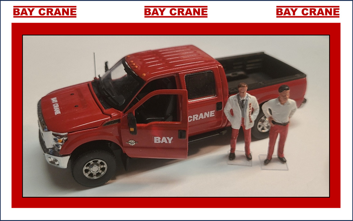 1/50 Bay Crane Ford F-250 Pick Up Truck (1) + 2 Custom Figs – FREE SHIPPING !!!