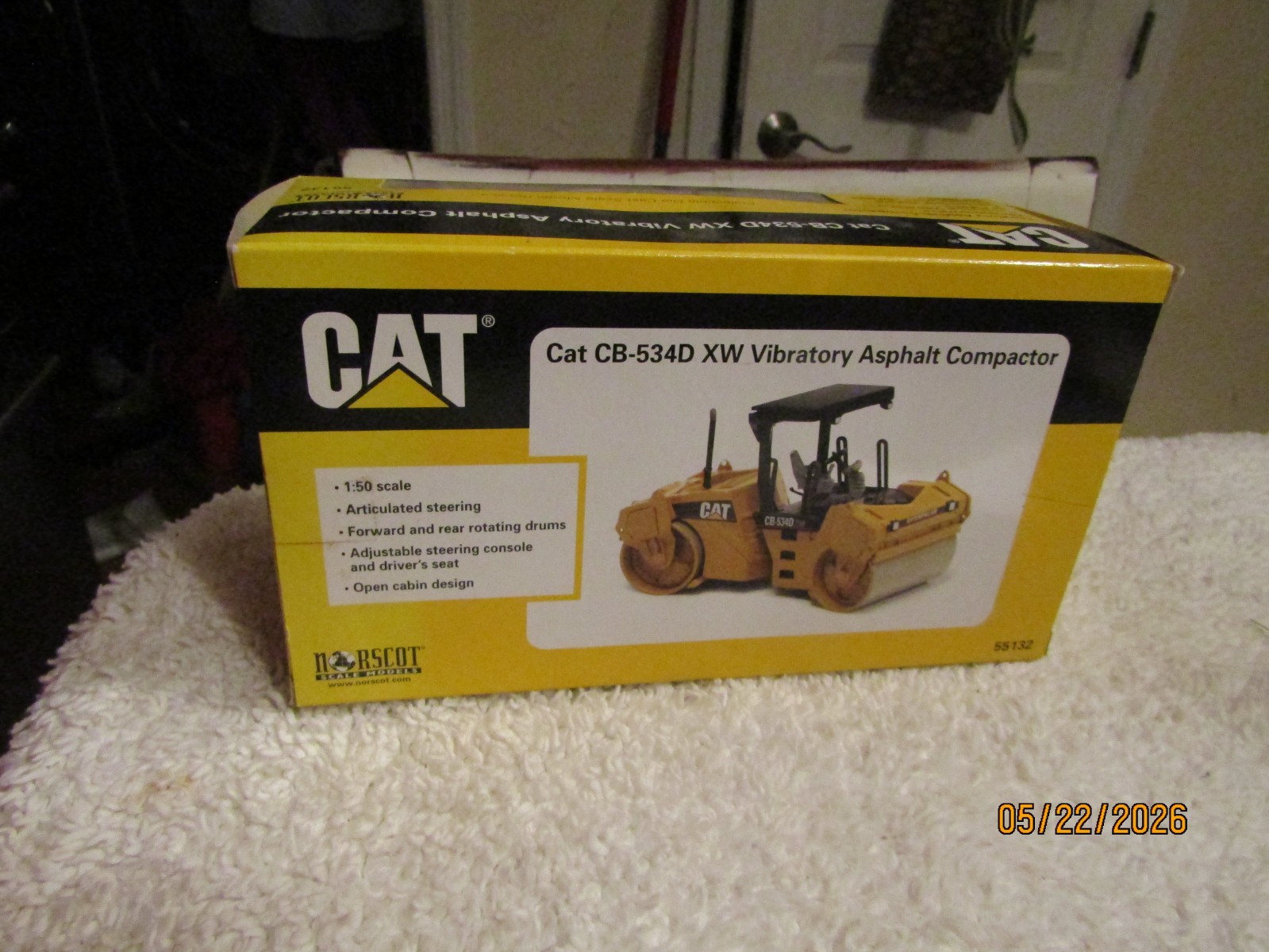 Nors Models 1:50 Cat CB-534D XW Vibratory Asphalt Compactor BOX & Packaging ONLY