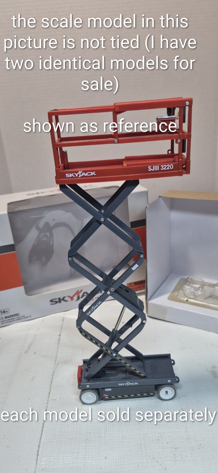 Norscot Skyjack SJIII 3220 Diecast Model Scissor Lift ELECTRIC SCISSOR LIFT 1/25