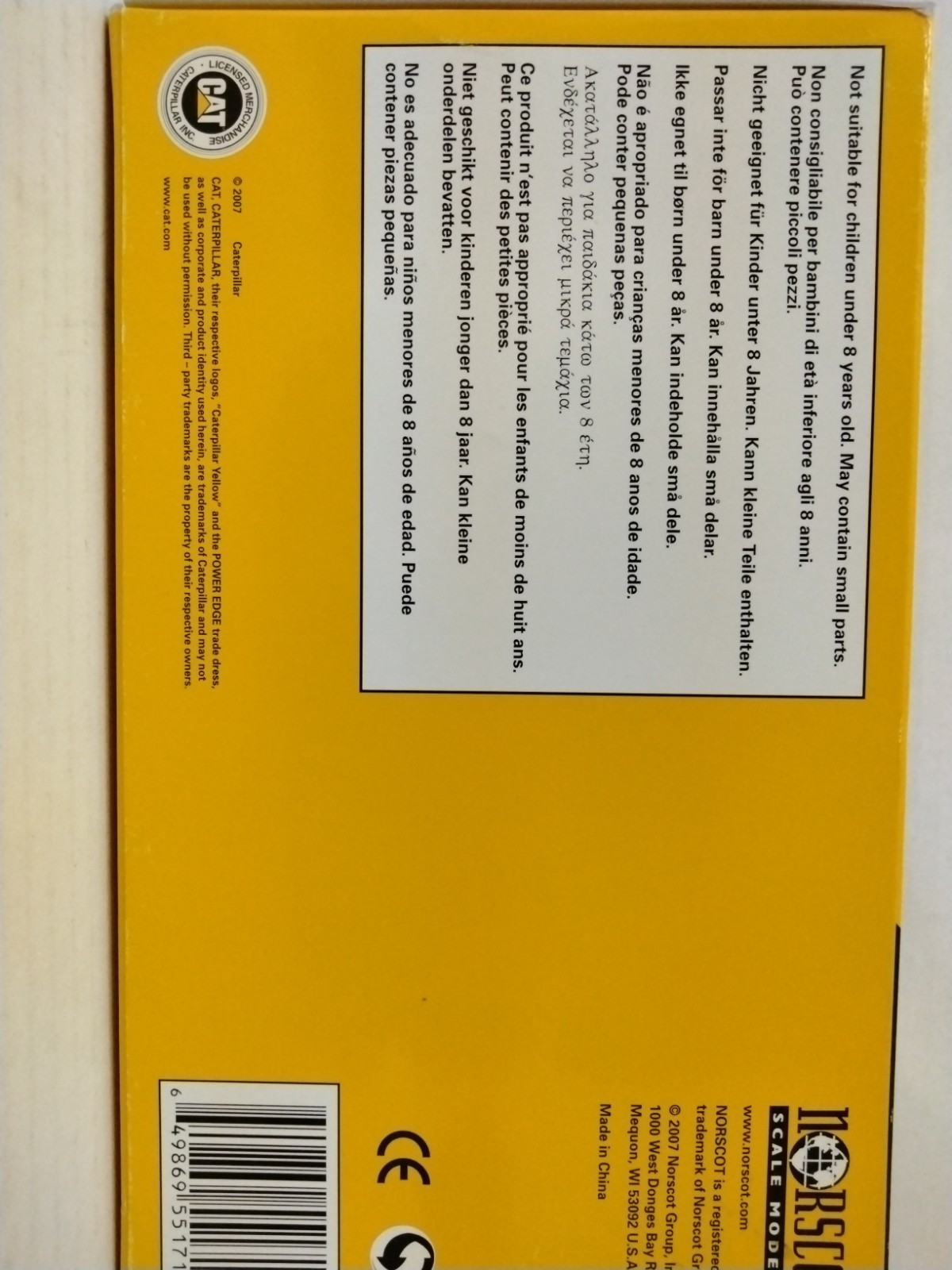 Norscot CAT M316D Wheel Excavator 1:50 Scale Yellow Very Good Sealed Box