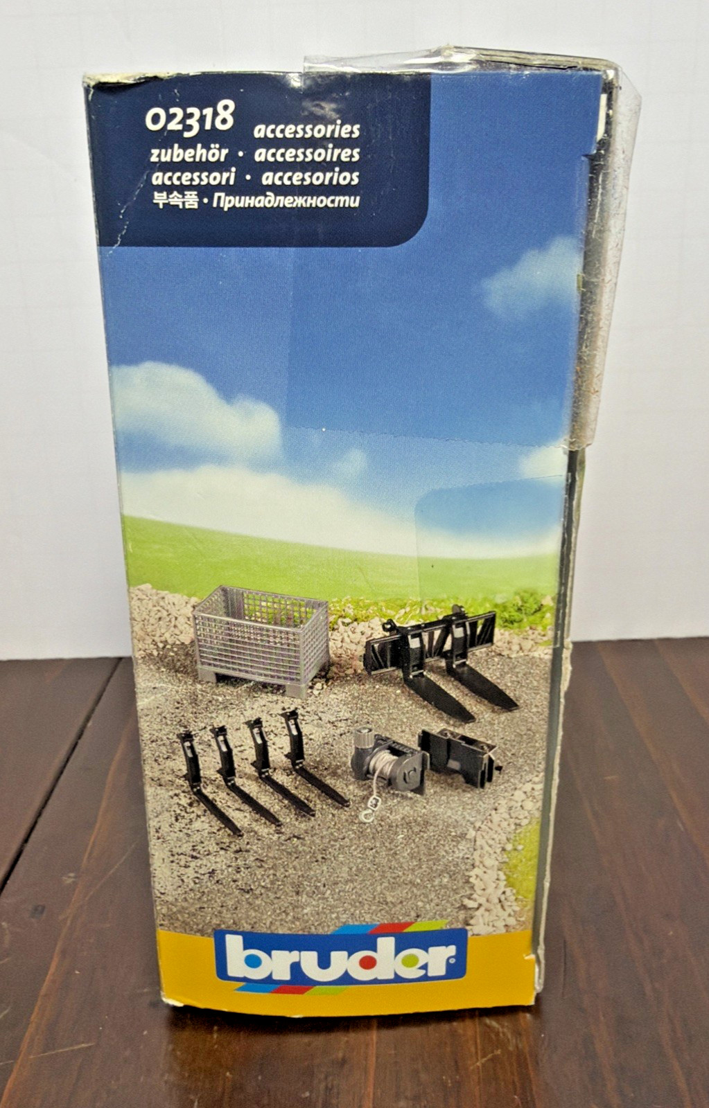 Accessories for Bruder Frontloader Box Type Pallet Winch and Forks 02318