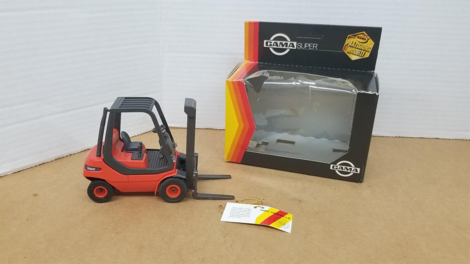 Vintage 1:25 Gama Super West Germany Forklift With Pallets Boxed