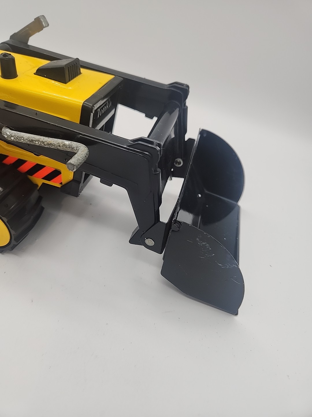 Vintage Tonka Pressed Steel Backhoe Loader Excavation Toy Yellow Construction