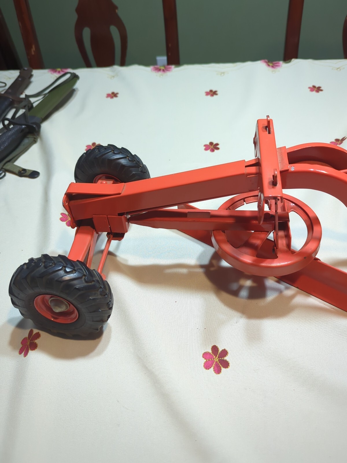 Vintage Doepke Adams Motor Road Grader Pressed Steel Model Toy Diesel 1940s