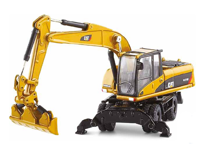 NEW Norscot CAT Caterpillar M318D Wheel Excavator 1:87 DieCast Model 55177