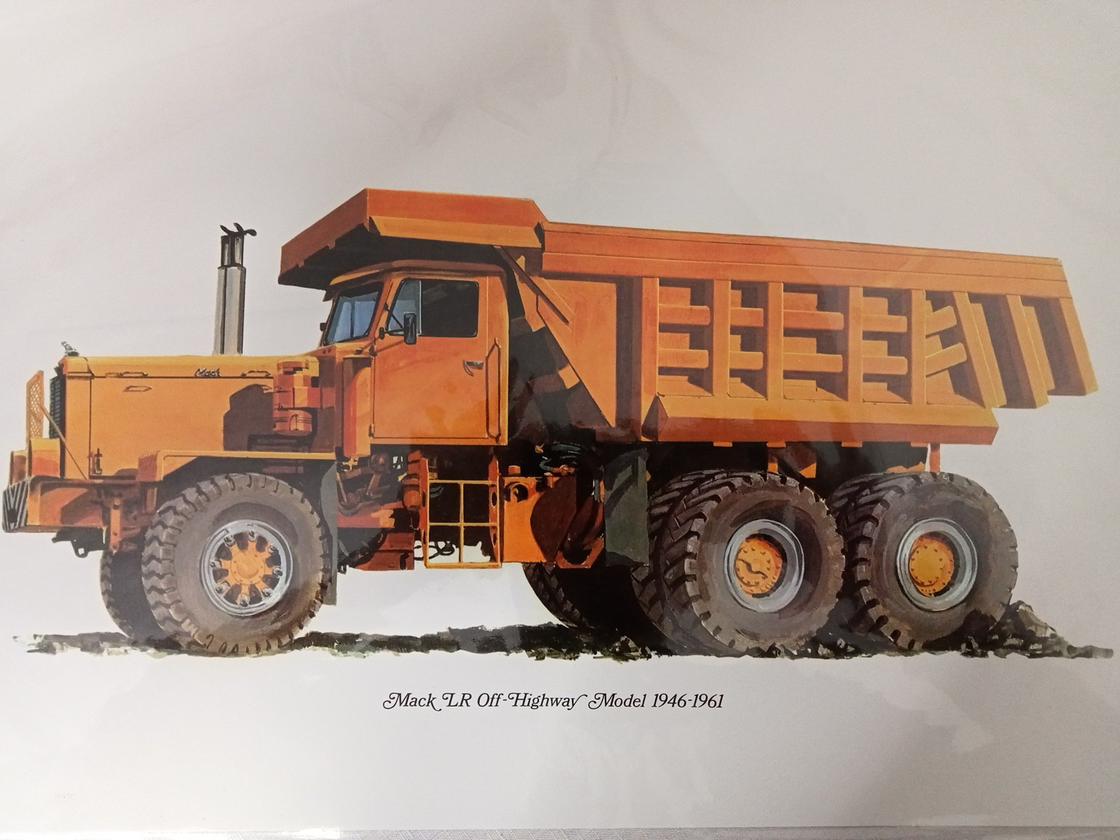 X2 Mack R Model Equipment Hauler 1965 Print Mack Lr Off Highway Model A3 Print