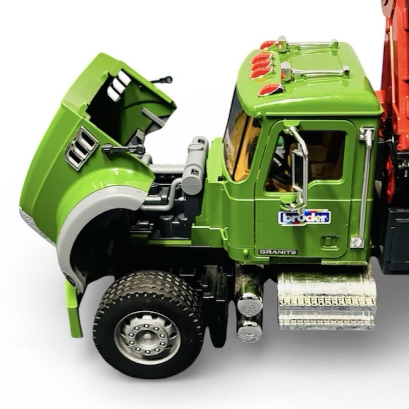 Bruder Mack Granite 24” Timber Truck with Loading Crane Grapple & Gates Missing