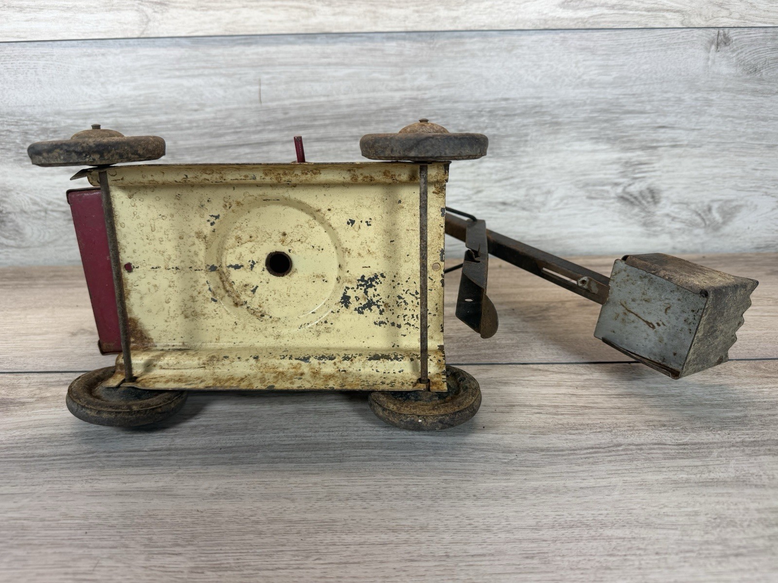 Vintage Turner Pressed Steel Crank Crane Shovel 1920s Construction Toy Original