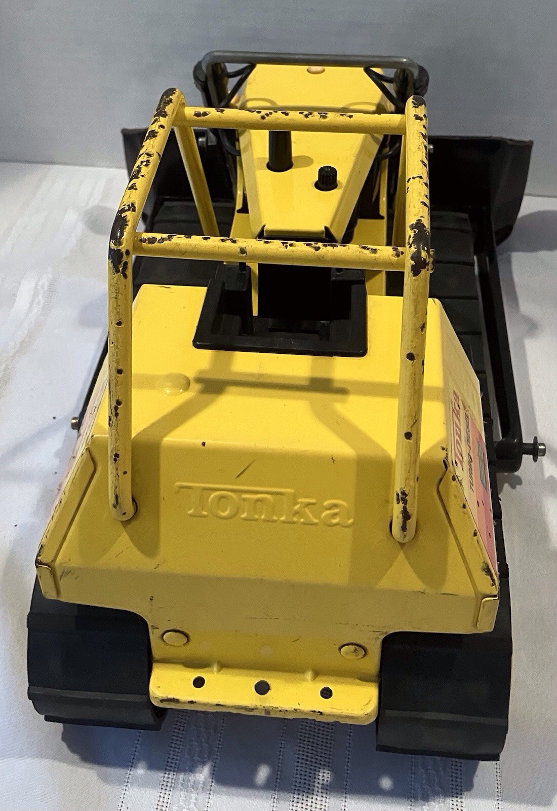 Vintage Tonka Turbo-Diesel Bulldozer, 17”, Pressed Steel