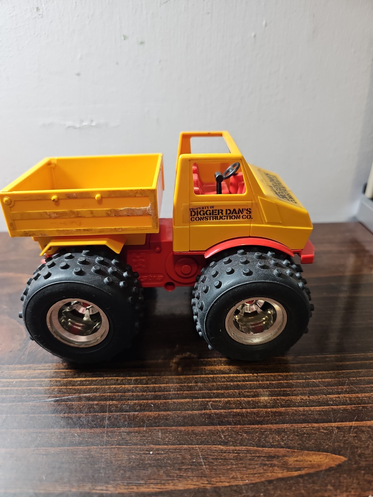 3 pcs Joustra Digger Dan’s Construction Dump Truck Tractor Trailer Battery Vtg